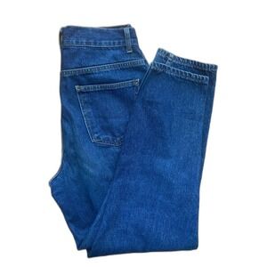 Zara‎ Z1975 Denim High Waisted Mom Jeans Dark Wash Blue Tapered Size 6 US 38 EU